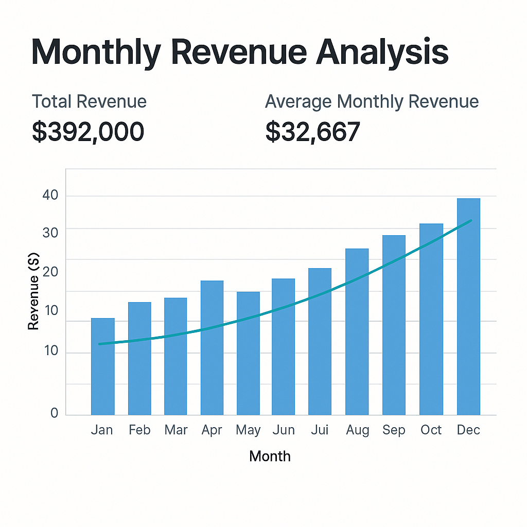 Monthly Revenue Analysis screenshot